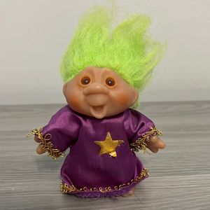 Vintage Dam Troll in Wizard Outfit, Dated 1986